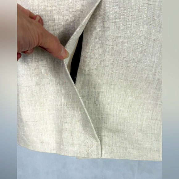 MANGO MNG Women’s Linen Oversized Boyfriend Blazer Office Preppy Academia NWT - Picture 8 of 12